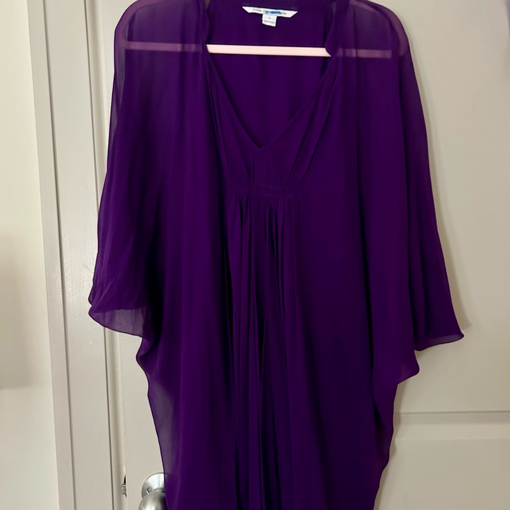 Diane Von Furstenberg Purple Silk Caftan